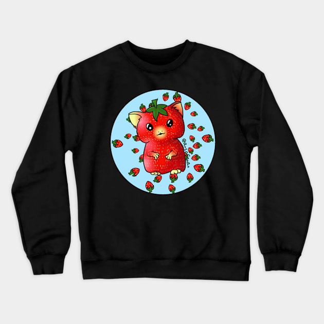 Strawberry Hamster Crewneck Sweatshirt by tearsforlu